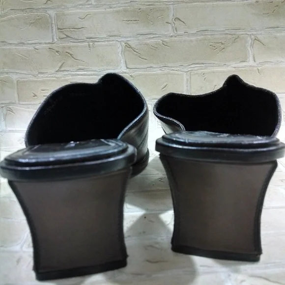 ⭐Worthington Women's  Brown Patchwork Mules SlipOn - Picture 3 of 7